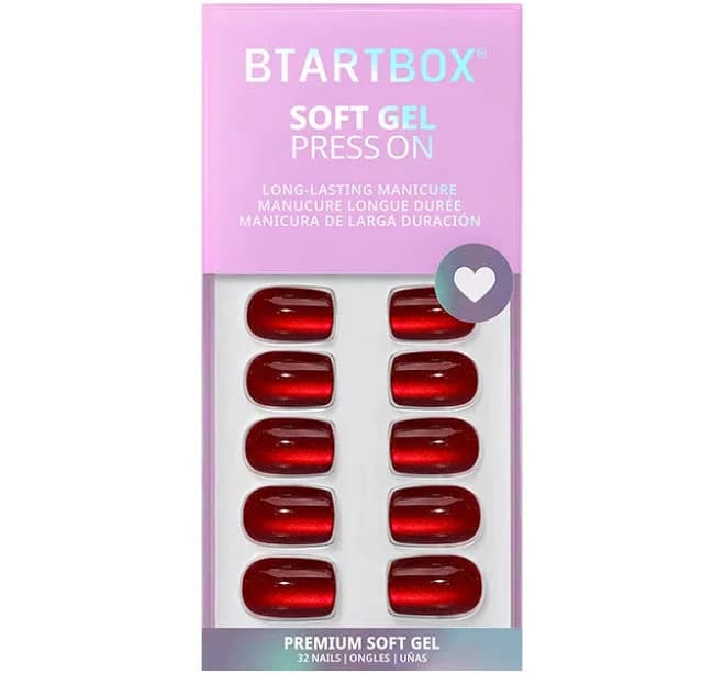 BTArtbox Hot Love Square Press-On Nails