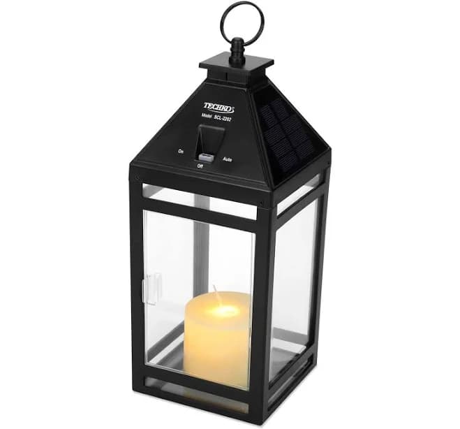 Techko Solar Candle Vintage Hanging LED Lantern