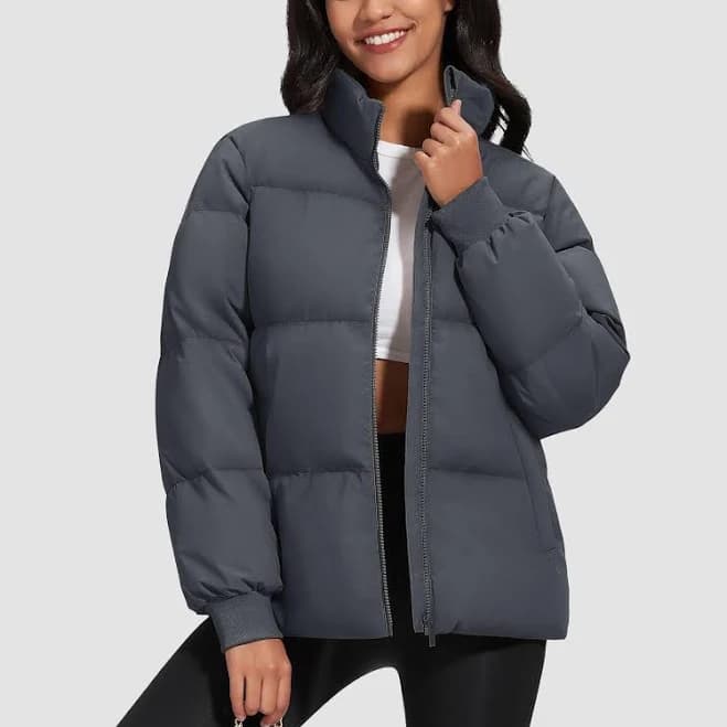 Women's Quilted Down Warm Water Resistant Puffer Jacket