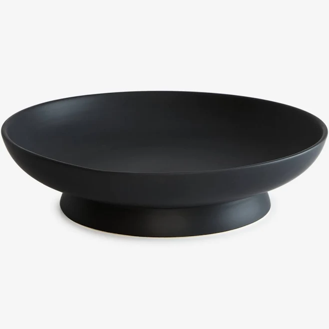 Macy's The Cellar Matte Black Low Bowl