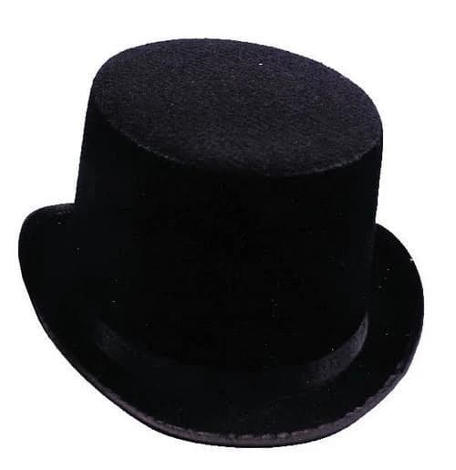 TOP HAT BLACK FELT medium