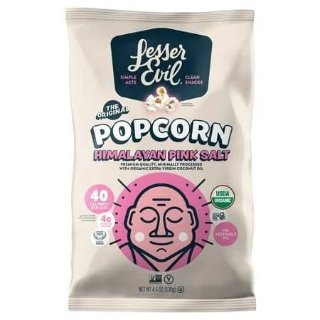 LesserEvil Organic Himalayan Pink Salt Popcorn