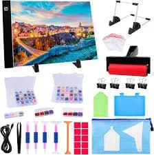 A4 Diamond Painting Light Pad Kit: 183PCS 5D Art Tools Set