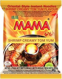 MAMA Instant Ramen Noodle Shrimp Creamy Tom Yum, 1.94oz each (Pack of 30)