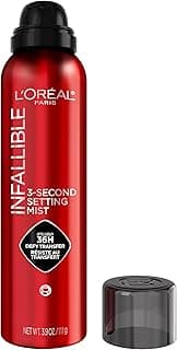 Infallible XL 3-Second Setting Spray Mist, Microfine Mist for up to 36HR Wear, Clear, 3.9 Oz