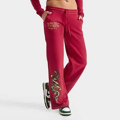 Ed Hardy Women's Eagle Fleece Jogger Pants