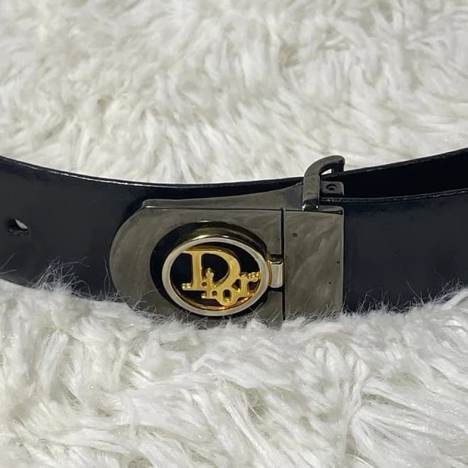 Dior Belt Cd Logo Leather 94cm Black