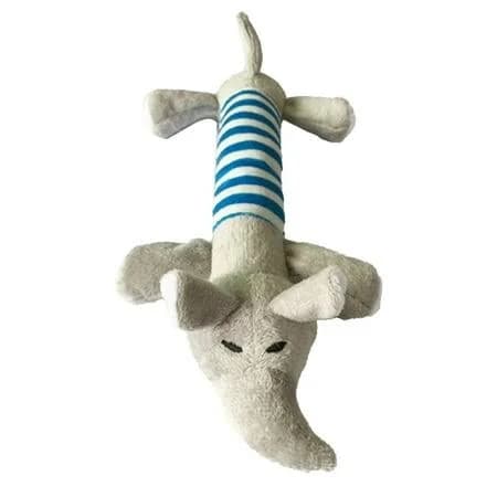 Dog Plush Toy,Cute Striped Animal with 4 Legs Squeaky Dog Chew Toy,Bite Resistant Sound Design Stuffed Animal Toy for Pet Dog Cat Teeth Grinding[