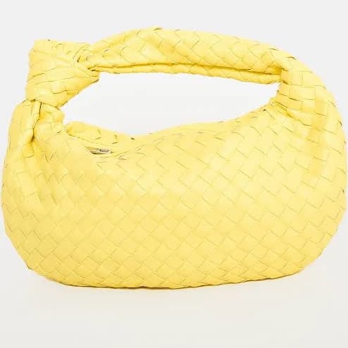 The blame Woven Pu Knot Detail Mini Pu Bag
