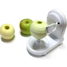 Perfect Peel Apple Peeler - Easy Clean Removable Comercial Blade And Flexable Spring Loaded Peeling Arm - Struggle Free Continuous Motion Turn Handle - Secures To Countertop With Non-Slip - , White - Walmart.com