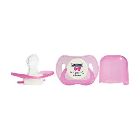 OPTIMAL ORTHODONTIC SILICON PACIFIER Pink 0+