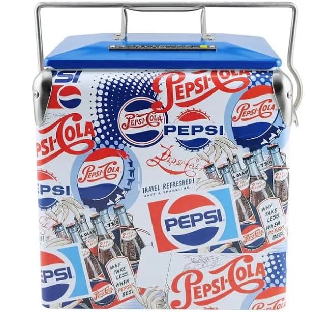 Pepsi 14-Quart Small Portable Cooler Heritage Edition