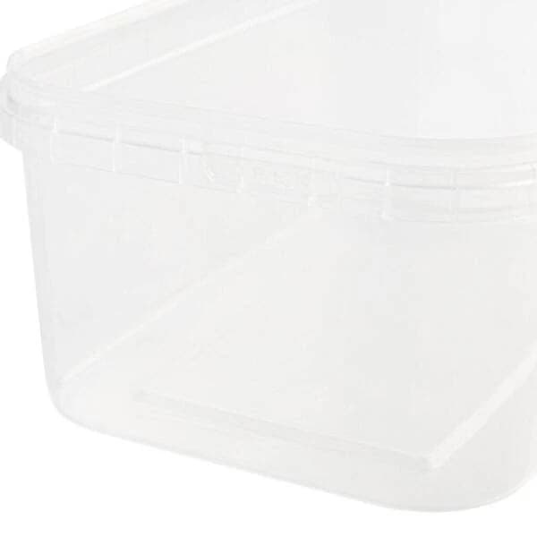 34 oz Rectangular Clear Food Storage Containers with Lids