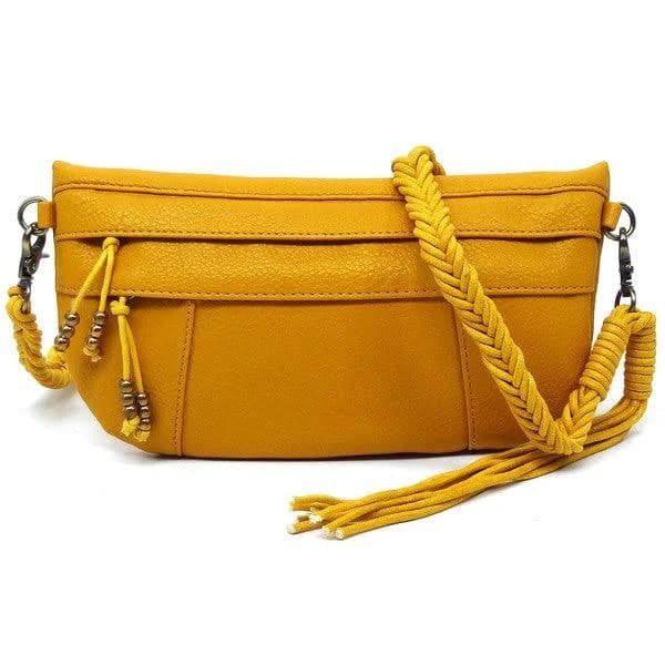 Braided Tassel Crossbody Bag