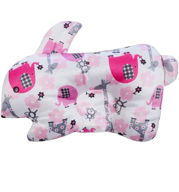 Mee Mee Breathable Baby Pillow with Head Support (White Pink) for Babies