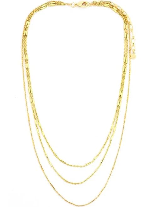 15 in 3 Layer Neck Gold Chain