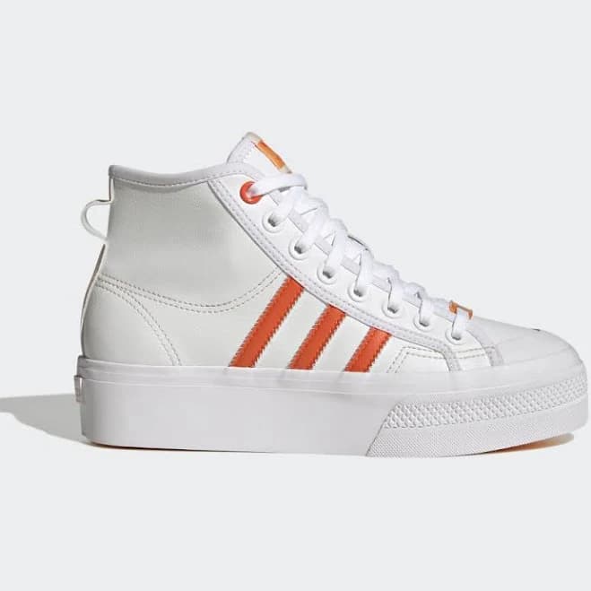 Adidas Nizza Platform Mid Her Vegan White, Women's High Top Sneakers
