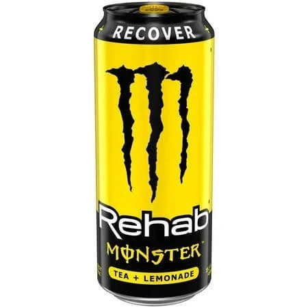 Monster Energy Monster Rehab Lemonade, Tea + Energy - 15.5 oz- Pack of 2