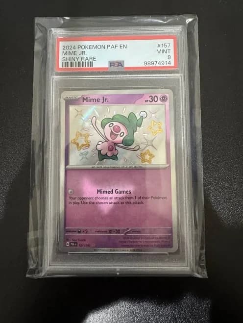 Pokemon Tcg Shiny Mime Jr Paldean Fates English Graded Psa 9