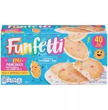 Funfetti Buttermilk Mini Pancakes with Candy Bits