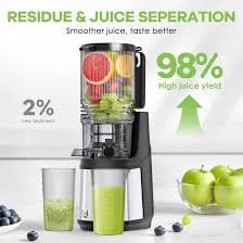 Amazon.com: Masticating juicer, 350W Slow Cold Press Juicer with 5.8-inch Larger Feed Chute, Pure Juicer Machines for whole Vegetables & Fruits, Easy to Clean : Home & Kitchen