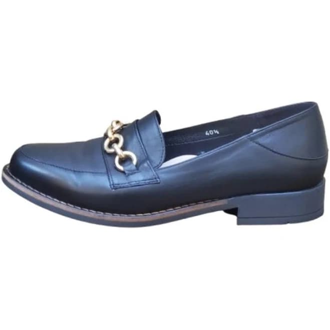 Calla Low Heel Loafers with Gold Chain Detail
