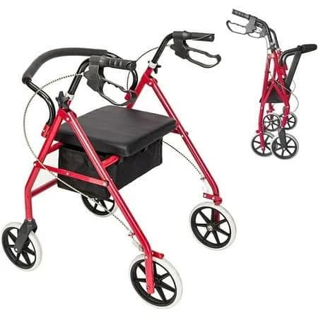 Folding Rollator Walker with Seat