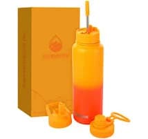 FAHRMOSIS 40 oz Sports Water Bottle with Straw
