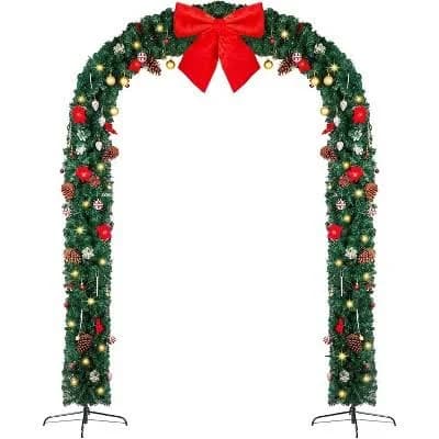 VINGLI 8ft Pre-Lit Christmas Archway