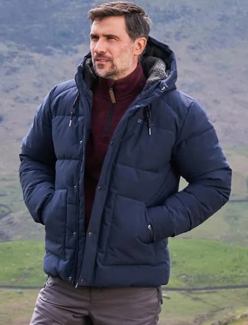 Mountain Warehouse Men's Manta Sherpa Lined Water Resistant Jacket