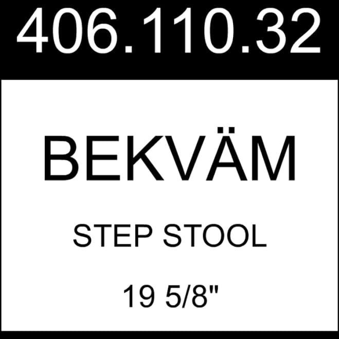 Ikea Bekvam Bekväm Step Stool White 19 5/8" 406.110.32