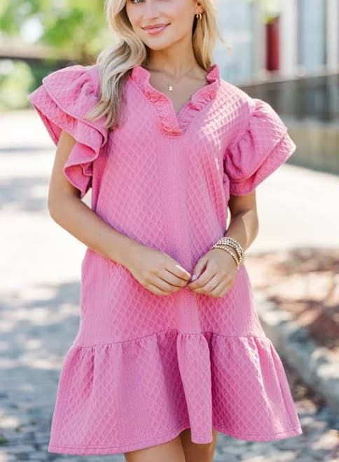 Something New Textured Dress