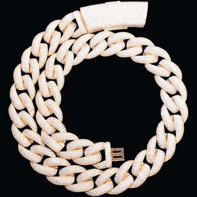 20MM Miami Cuban Iced Out Diamond Necklace Chain