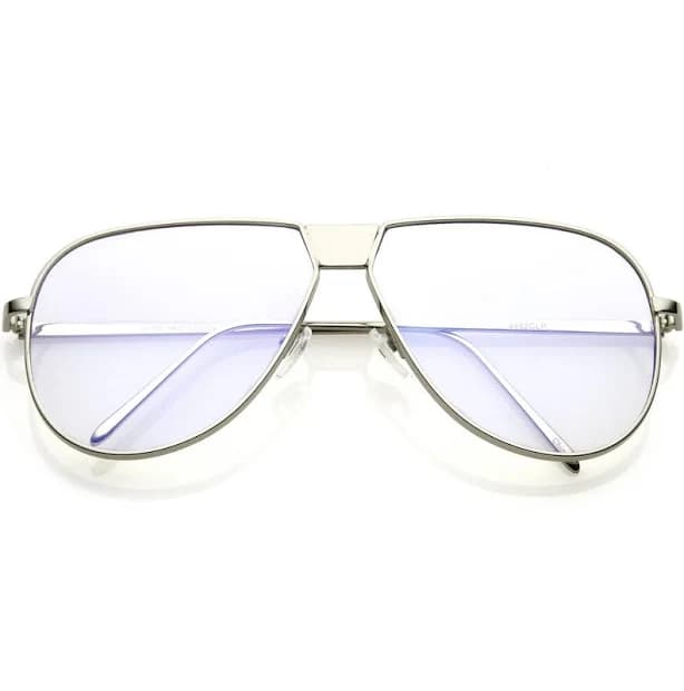 Oversize Retro Clear Lens Flat Top Glasses