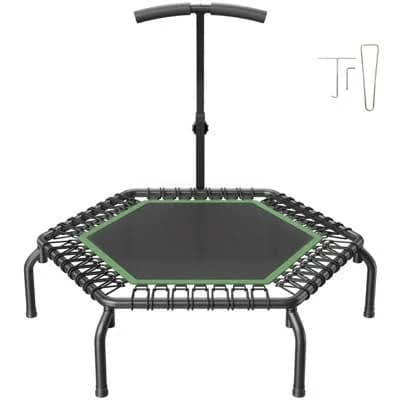 VEVOR Mini Trampoline 54.5 inch Fitness Rebounder Max Load 450 lbs Exercise Trampoline