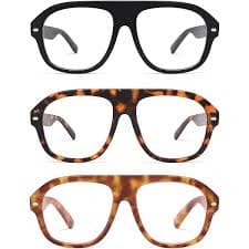 Amazon.com: DUMOK Aviator Reading Glasses for Women Men, 3 Pack Blue Light Blocking PC Recycled Material Retro Computer Readers LHJ209-0.00 : Health & Household