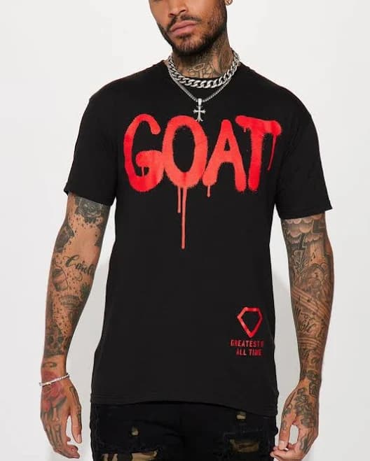 Fashion Nova Men's Diamond Goat Tee Shirt