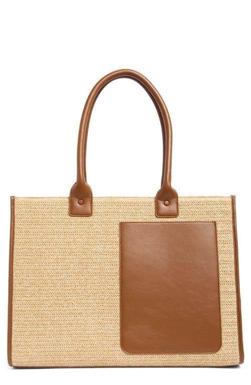 BCBG Straw Tote Bag
