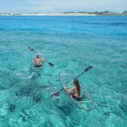 Crystal Kayak, Crystal Explorer Kayak Pair (2), Two-Person, with Deluxe Fiberglass Paddles Option - CK-2| Primeply