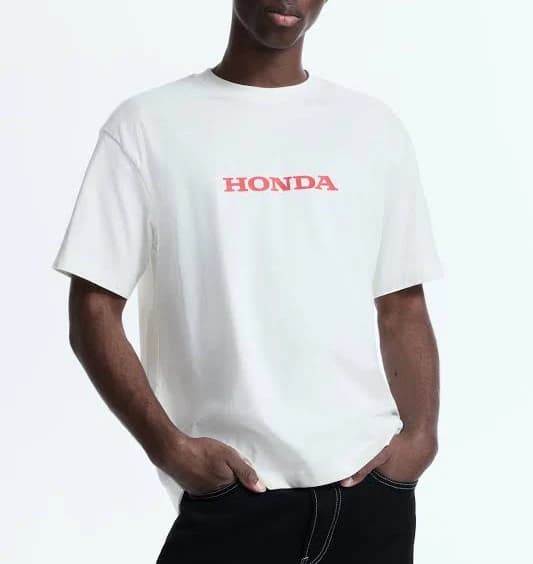 Men H&M White Loose Fit T-shirt