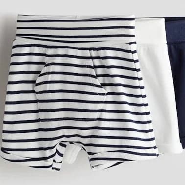 H&M 3-Pack Cotton Jersey Shorts
