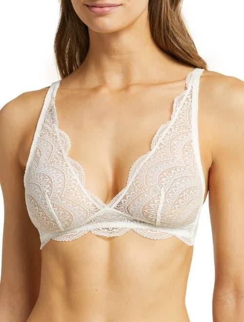 Karma and Perele Women's Wireless Lace Triangle Bralette
