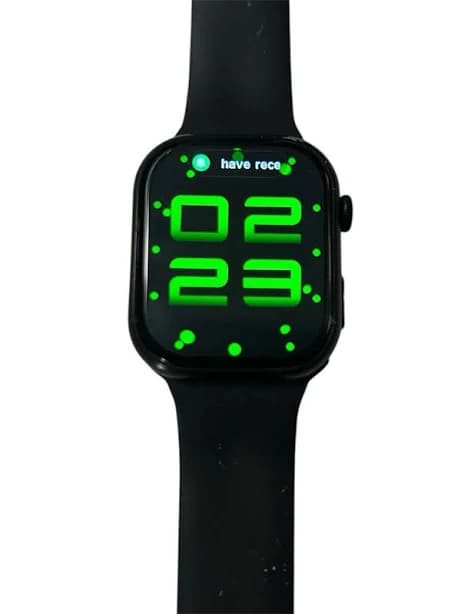 Black Silicone Band Smart Watch Touchscreen Fitness Tracking Android