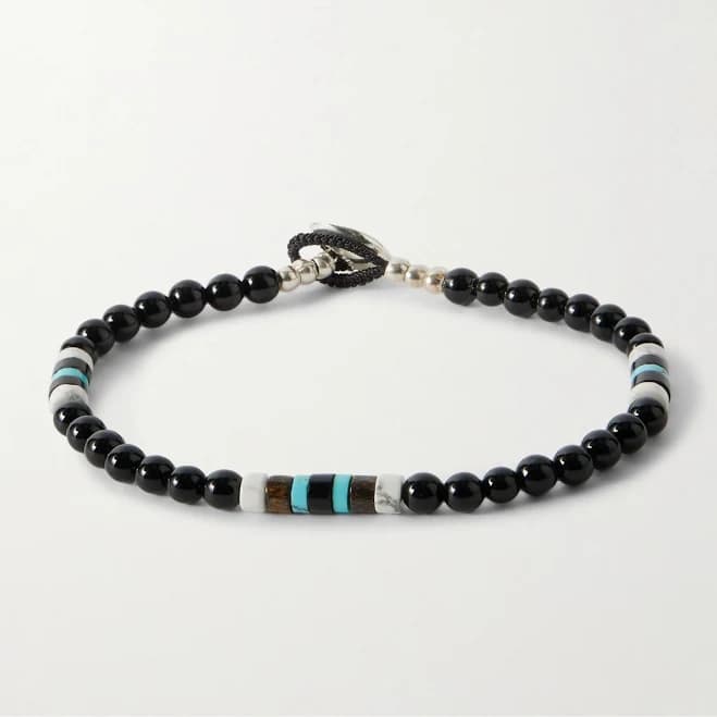 Mikia Sterling Silver Multi-Stone Beaded Bracelet