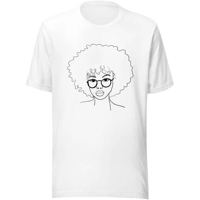 Minimalist Afro Curly Hair T-Shirt