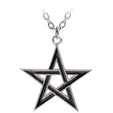 Alchemy Gothic Black Star Pentagram Pendant Necklace