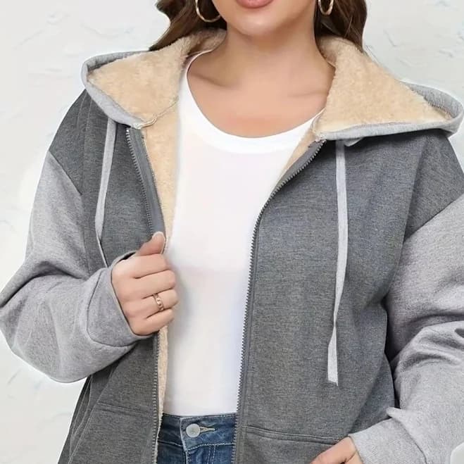 Sherpa Lined Zip-Up Hoodie