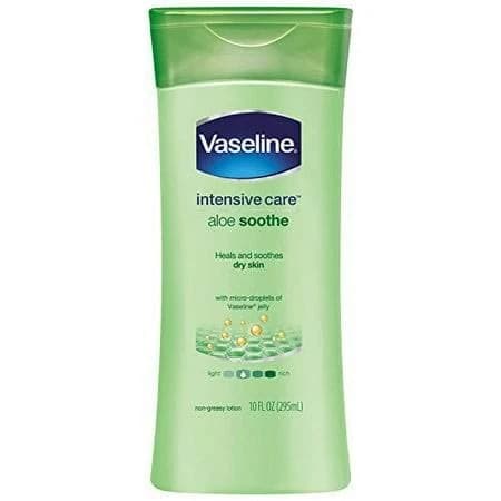 Vaseline Intensive Care Body Lotion, Aloe Soothe 10 oz (Pack of 6)