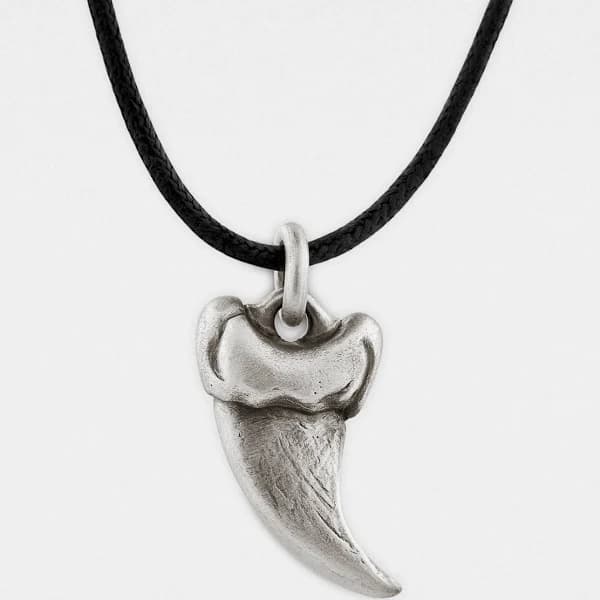 Snake Bones Sterling Silver Bear Claw Pendant