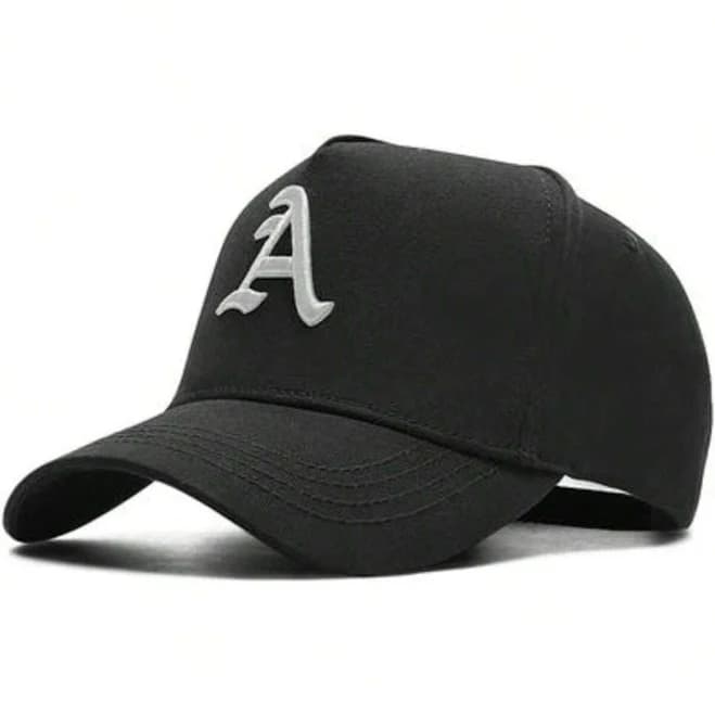 Men's A Letter Embroidered Adjustable Baseball Cap